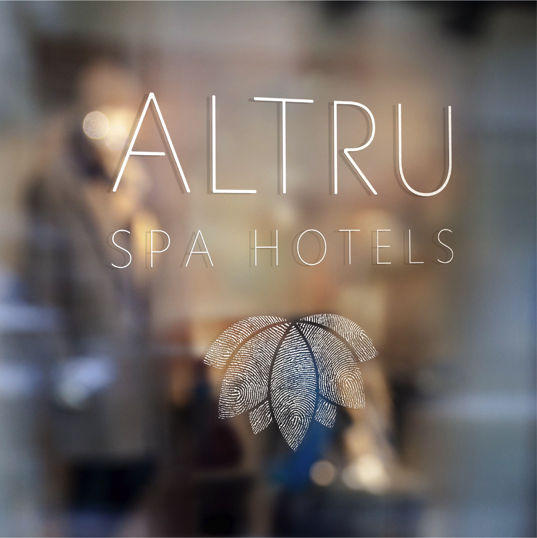 Image of Altru Spa logotype on window